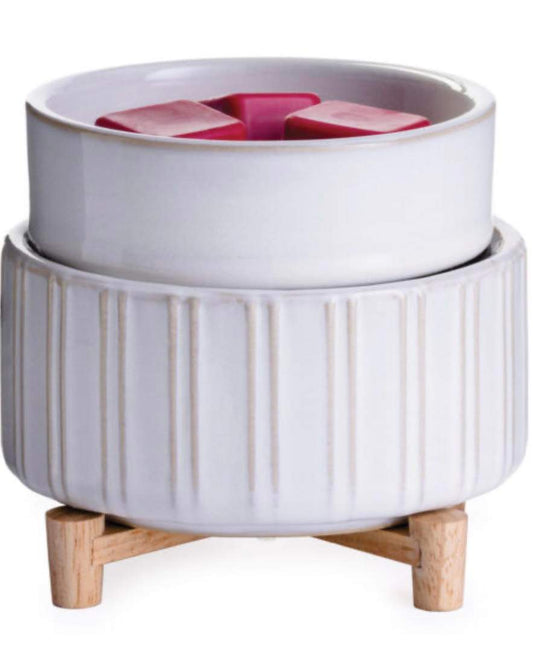 Ceramic & Wood 2-In-1 Fragrance Warmer