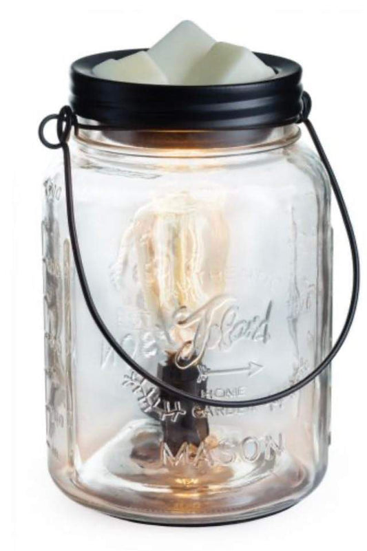 Glass Mason Jar Vintage Bulb Fragrance Warmer